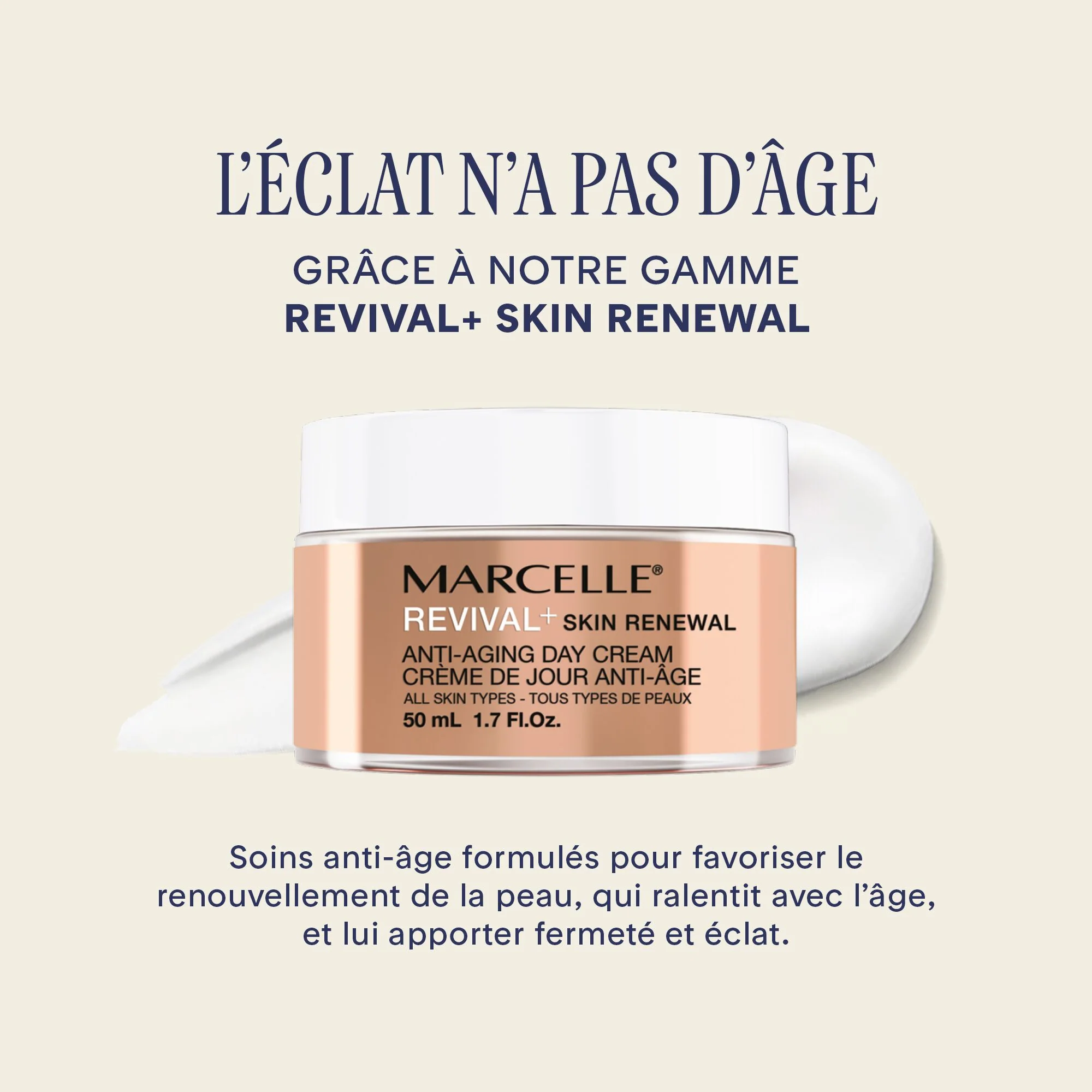 Crème jour anti-âge tous types de peaux Revival+ Skin Renewal - Image 3